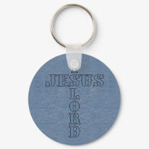 Jesus is Lord Denim KEYCHAIN by RanchLady Jesus is Lord Denim KEYCHAIN