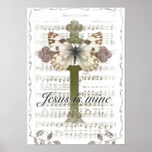 Jesus is Mine Butterfly Poster
