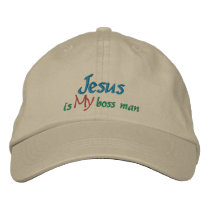 Jesus Is My Boss Man - template embroidered hats
