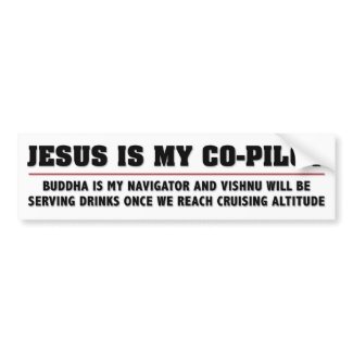 Jesus Is My Co-Pilot bumpersticker