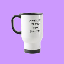 Jesus is my co-pilot! - travel mug mugs