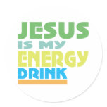 Jesus is my Energy Drink Stickers