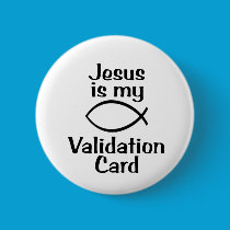 Jesus is my Validation Card buttons