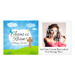 Jesus is Risen, Christian Easter Personalized Photo Card