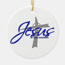 Jesus is the Answer Christmas Ornament