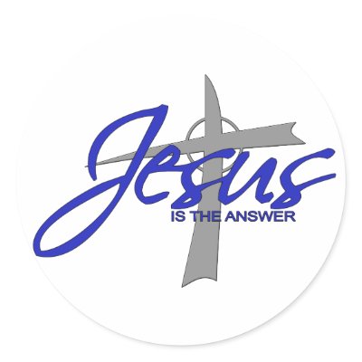Jesus is the Answer Stickers by RevMark