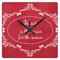 Jesus is the reason for the Season Christmas Clock