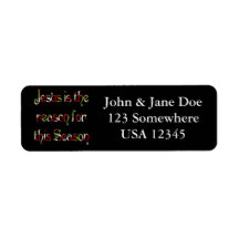 Jesus is the reason for the season custom return address labels