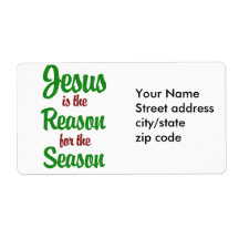 Jesus is the Reason for the Season Personalized Shipping Label