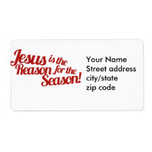 Jesus is the Reason for the Season Custom Shipping Labels