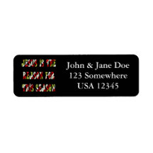 Jesus is the reason for the season custom return address labels