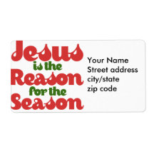 Jesus is the Reason for the Season Shipping Labels