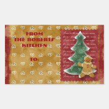 Jesus is the Reason Gingerbread Kitchen Gift Tags Sticker