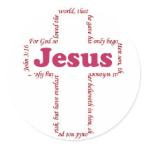 Jesus John 3:16 stickers