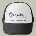jesus junkie music logo black trucker hat