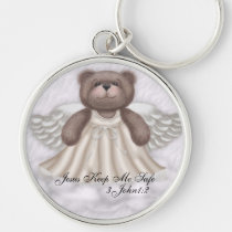 magnet, bear, angel, angels, peace, christian, gospel, religious, key, chain, keychains, courage, Keychain with custom graphic design