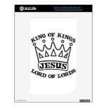 JESUS king of kings black NOOK Color Decal
