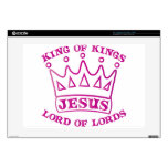 JESUS king of kings hot pink gradient Laptop Skin