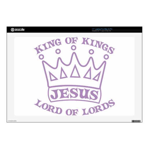JESUS king of kings lavender Decals For Laptops