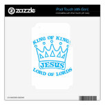 JESUS king of kings light blue Decal For iPod Touch 4G