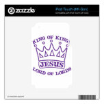 JESUS king of kings purple iPod Touch 4G Decal