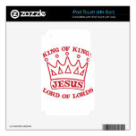 JESUS king of kings red iPod Touch 4G Skins