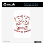 JESUS king of kings red plaid iPod Touch 4G Skin