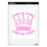 JESUS king of kings soft pink Decals For iPad