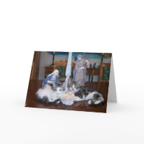 Jesus kittens greeting cards