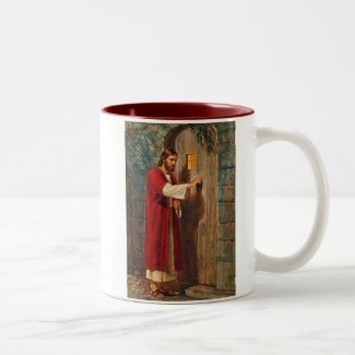 Jesus Knocks On The Door Coffee Mugs