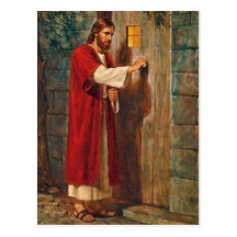 Jesus Knocks On The Door Postcards