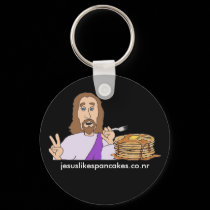 Jesus Likes Pancakes Keychain