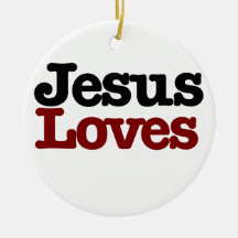 Jesus Loves Christmas Tree Ornaments