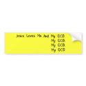 Jesus Loves Me bumper stickers