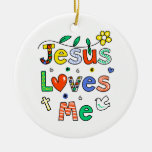 Jesus Loves Me Christmas Tree Ornaments