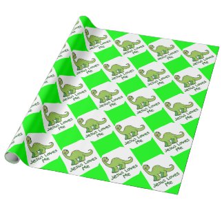 Jesus Loves Me Dinosaur Wrapping Paper