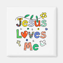 Jesus Loves Me magnets