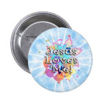 Jesus Loves Me, Pastel Watercolor buttons