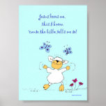 jesus loves me, sheep, poster
