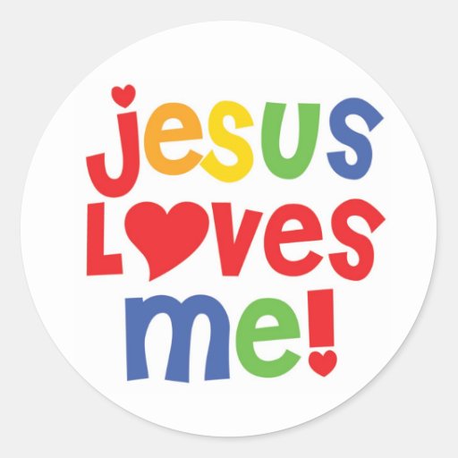 Jesus Loves Me Sticker Stickers Zazzle 