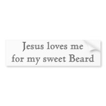 Jesus loves my beard bumper stickers