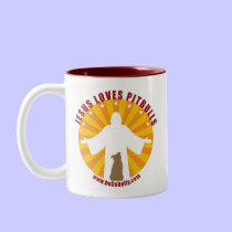 Jesus Loves Pitbulls Mug mugs