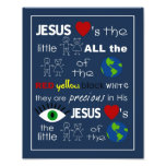 Jesus Loves the Little Children Nursery Art Photo Print