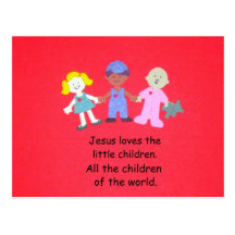 Jesus loves the little children. post card