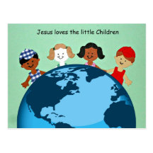 Jesus loves the little children. postcards