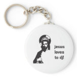 Jesus Loves To DJ - DJing Disc Jockey Music Key Chain