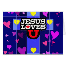 Jesus Loves U Cards