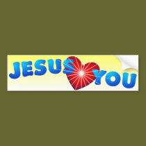 Jesus Loves You bumper stickers
