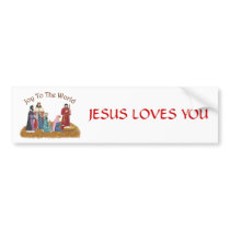 JESUS LOVES YOU bumper stickers by Aun_T_A JESUS LOVES YOU bumper stickers