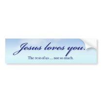 Jesus Loves You bumper stickers